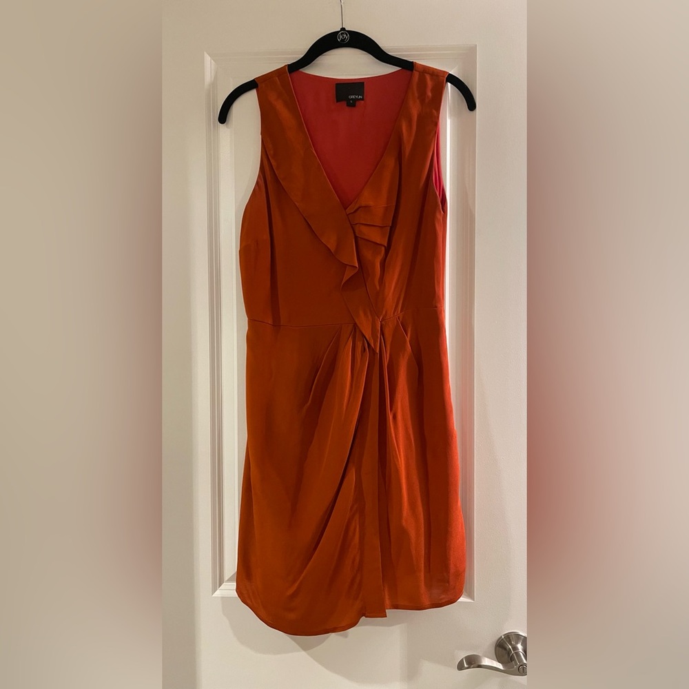 Orange silk mini